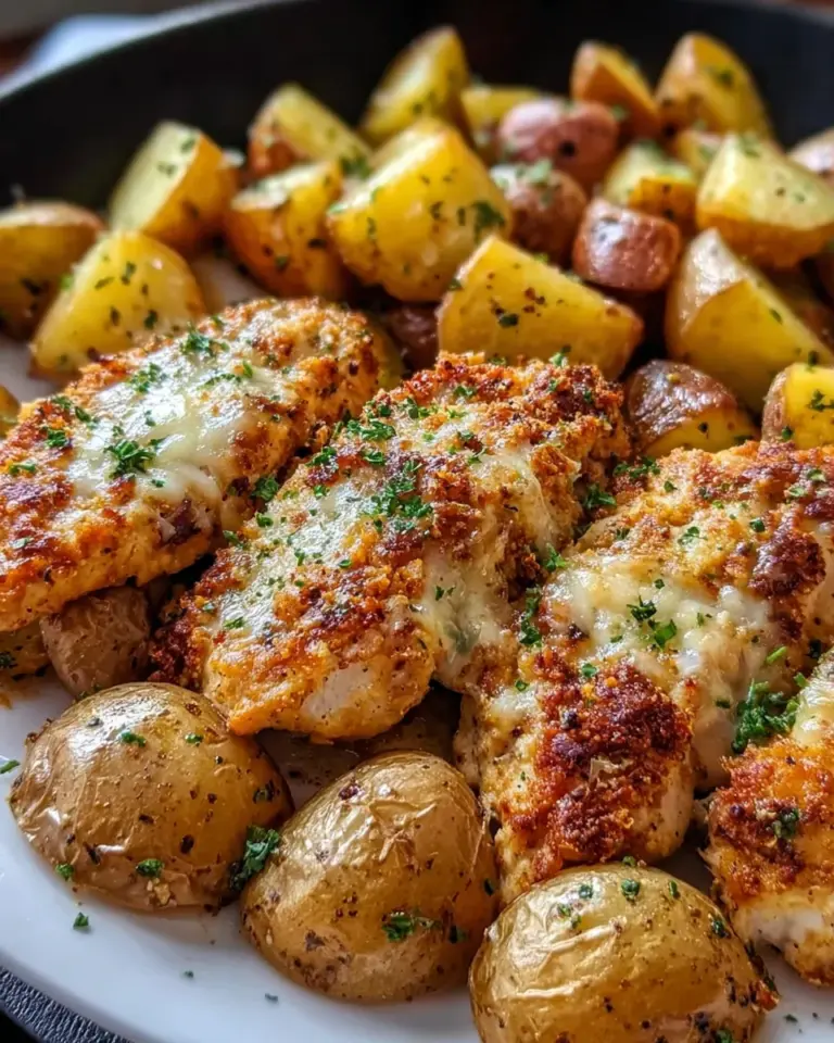 Garlic Parmesan Chicken and Potatoes (One-Pan Dinner)
