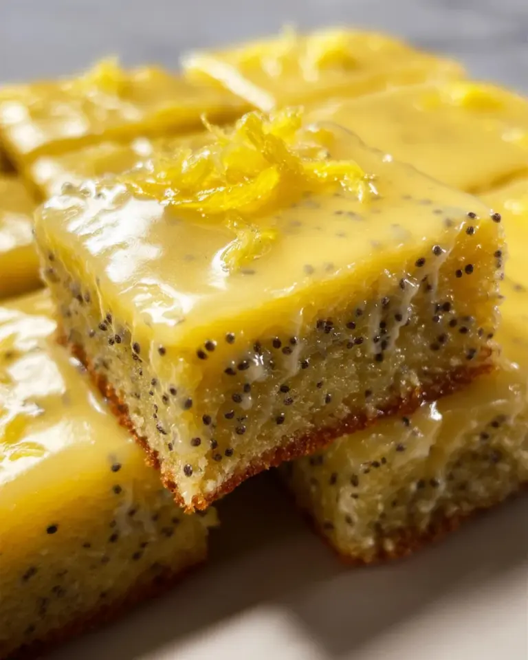 Glazed Lemon Poppy Seed Bars