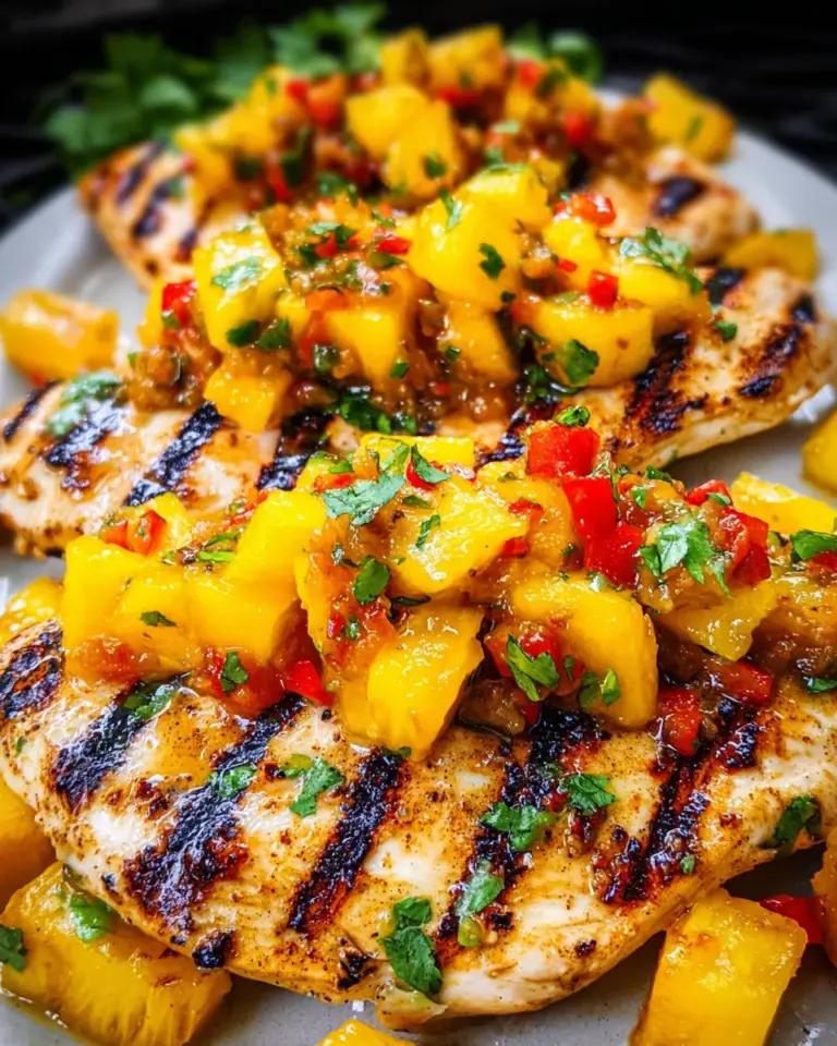 Grilled Mango Pineapple Chicken