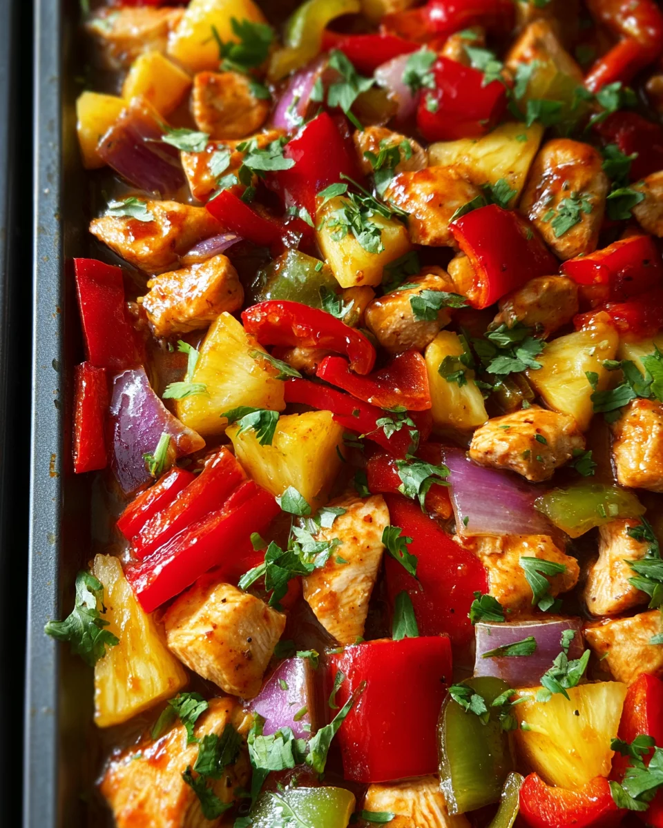 Hawaiian Chicken Sheet Pan Hawaiian
