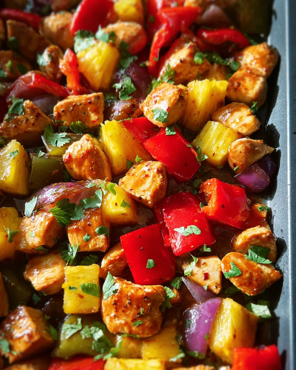Hawaiian Chicken Sheet Pan Hawaiian