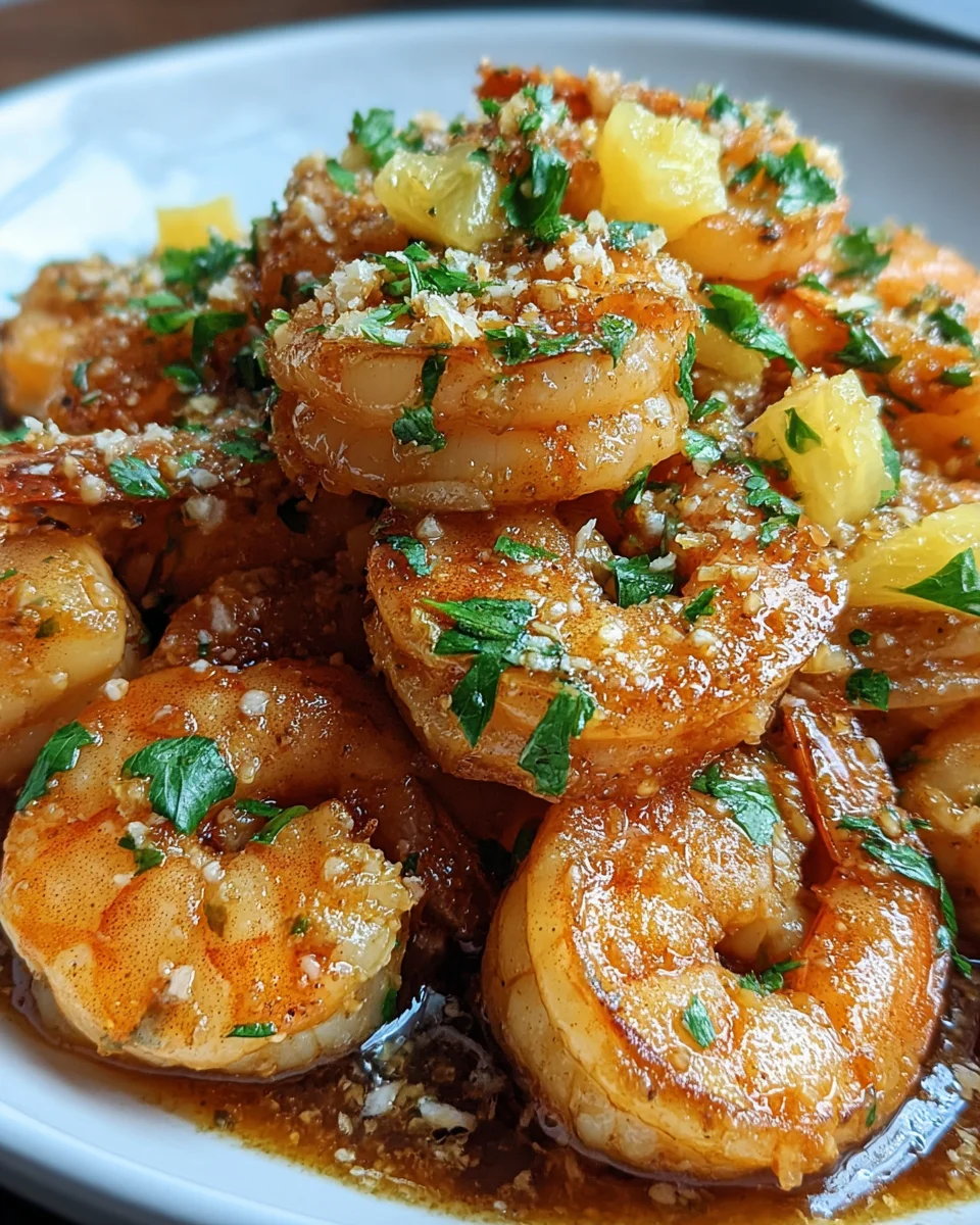 Hawaiian Garlic Shrimp Hawaiian