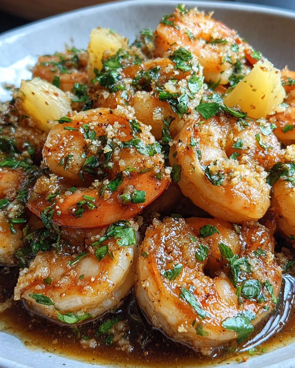 Hawaiian Garlic Shrimp Hawaiian