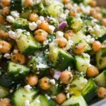 Herby Cucumber Salad with Feta and Chickpeas