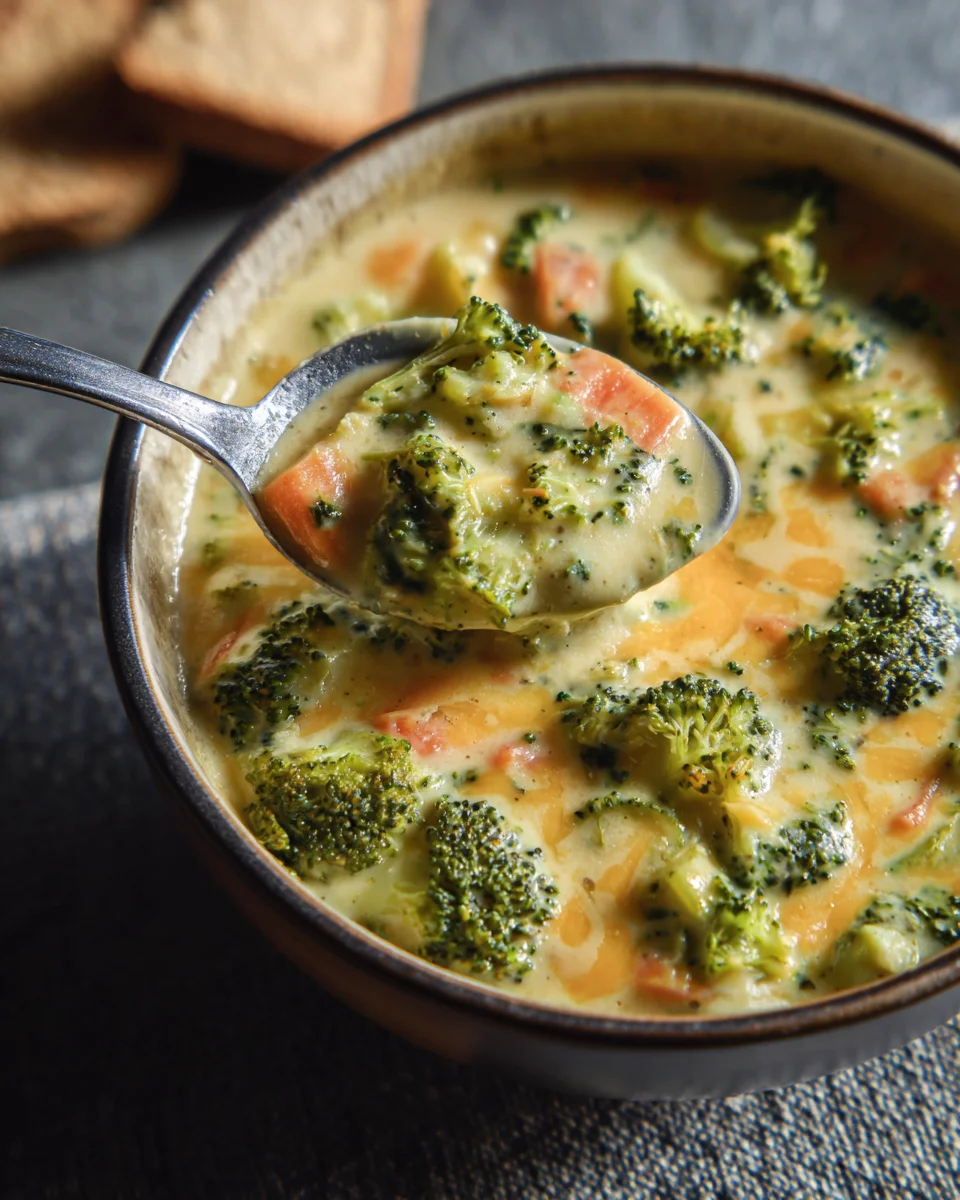 High Protein Broccoli Cheddar Soup 26 High