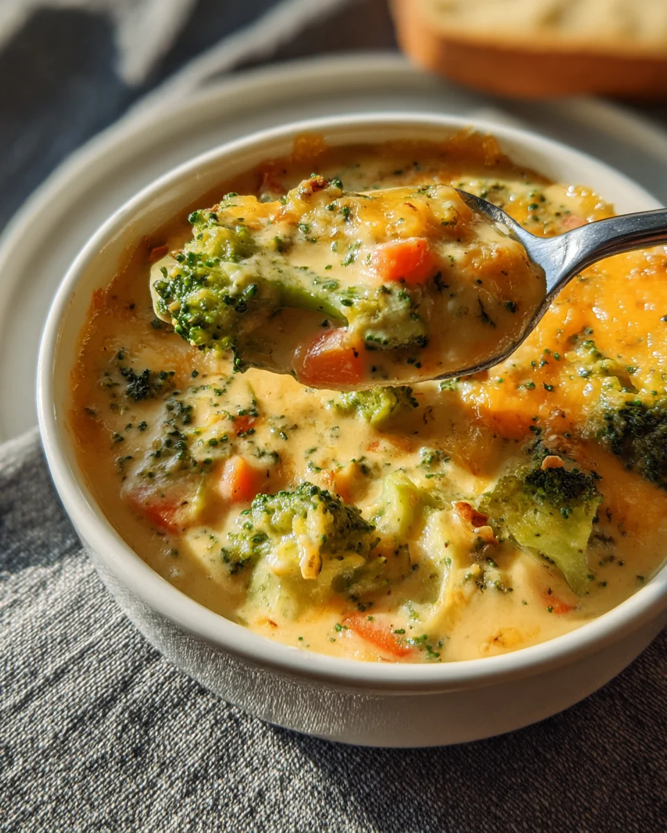 High Protein Broccoli Cheddar Soup 27 High