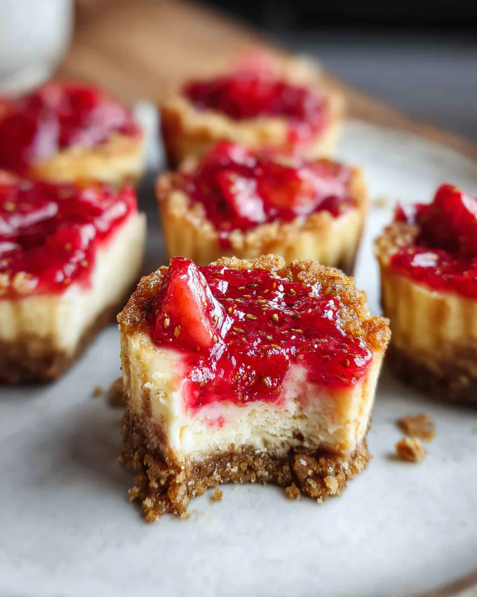 High Protein Healthy Strawberry Cheesecake Bites High