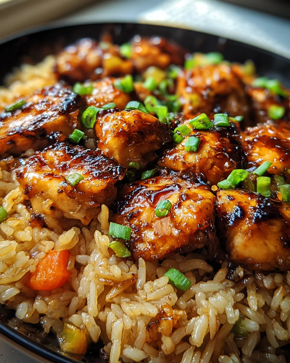 Honey BBQ Chicken Rice Honey