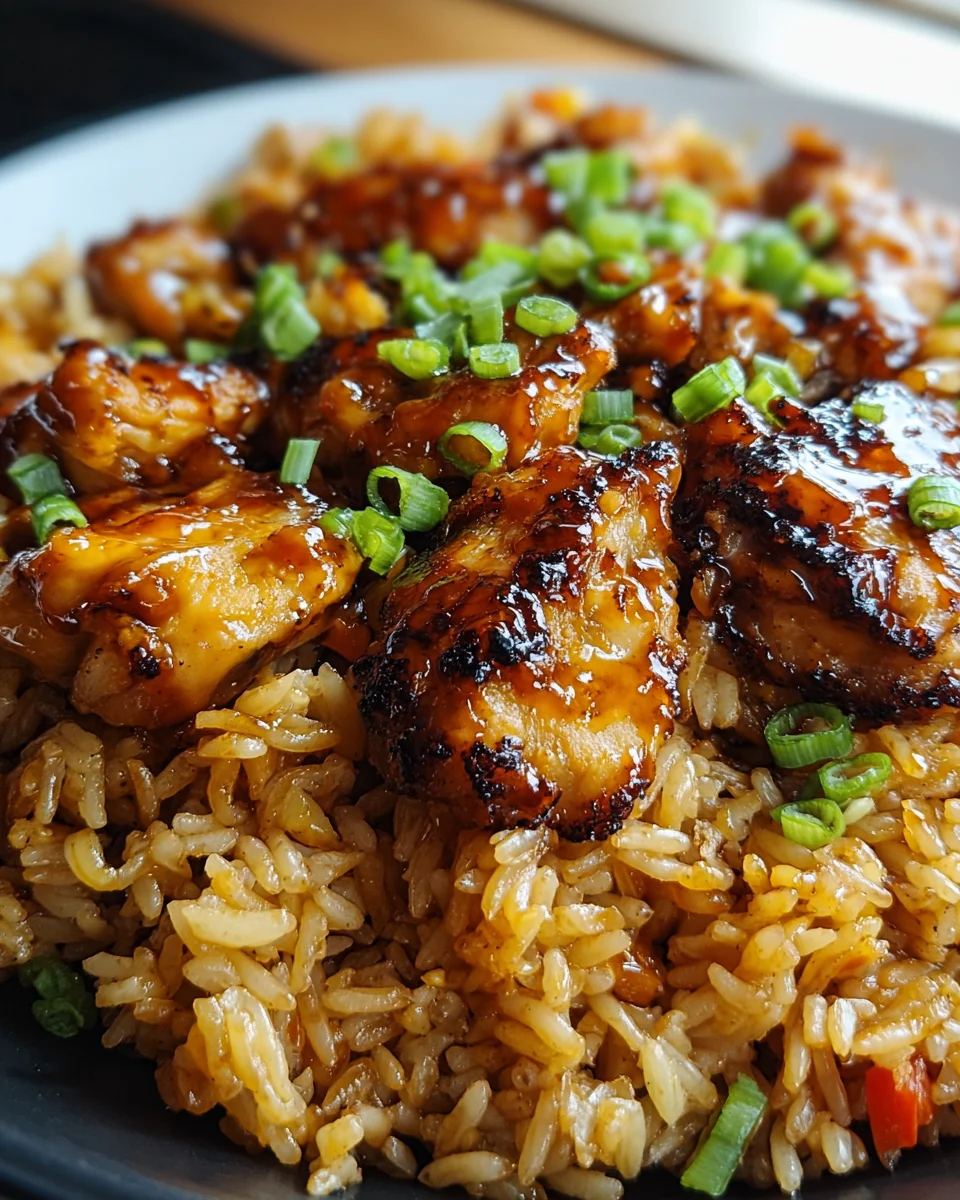 Honey BBQ Chicken Rice Honey