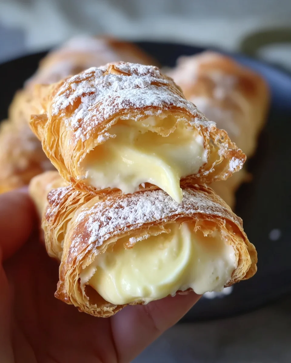 Italian Cream Stuffed Cannoncini Italian