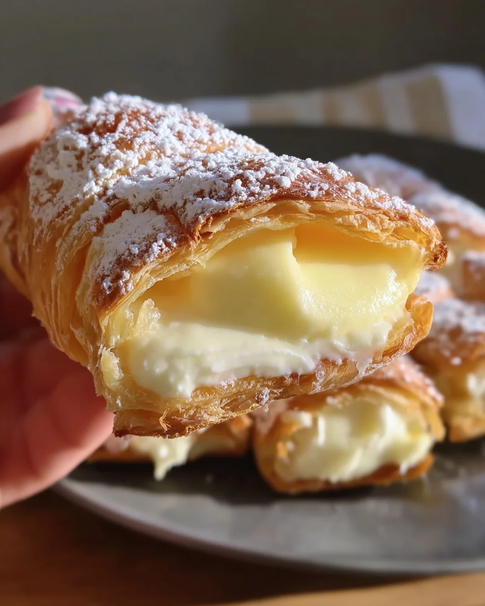 Italian Cream Stuffed Cannoncini Italian