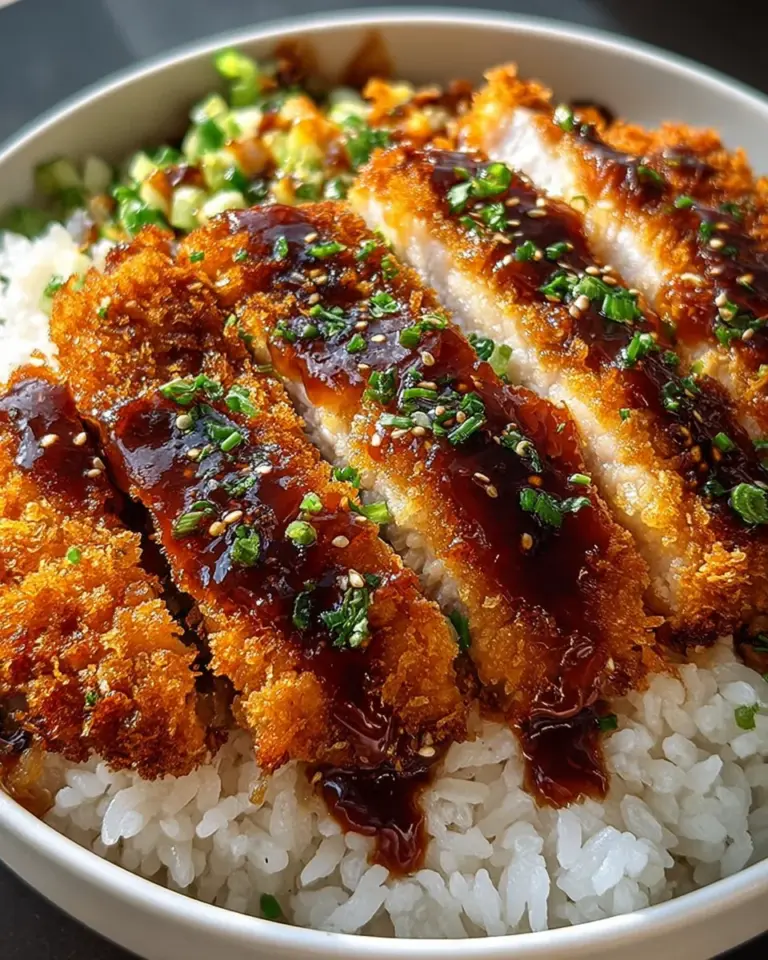Japanese Katsu Bowls with Tonkatsu Sauce
