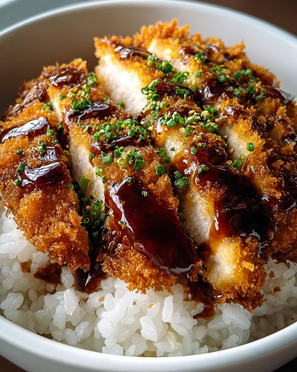 Japanese Katsu Bowls with Tonkatsu Sauce Japanese