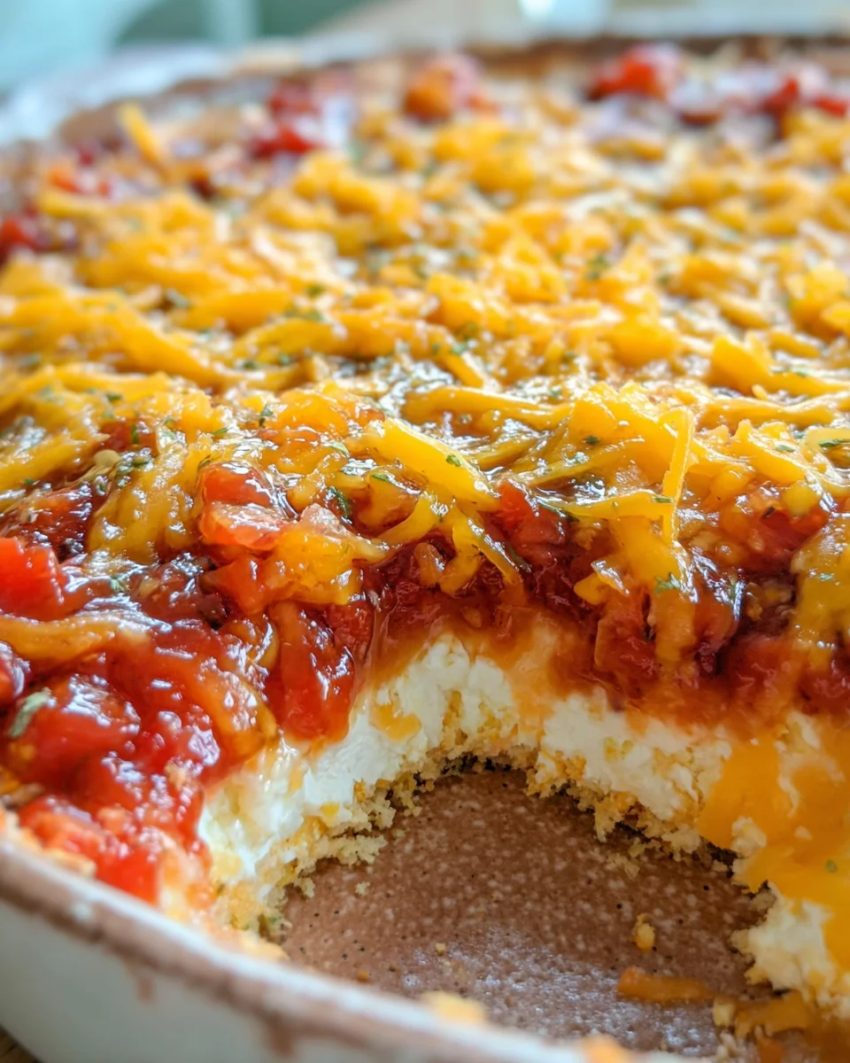 Layered Cream Cheese and Salsa Dip Layered