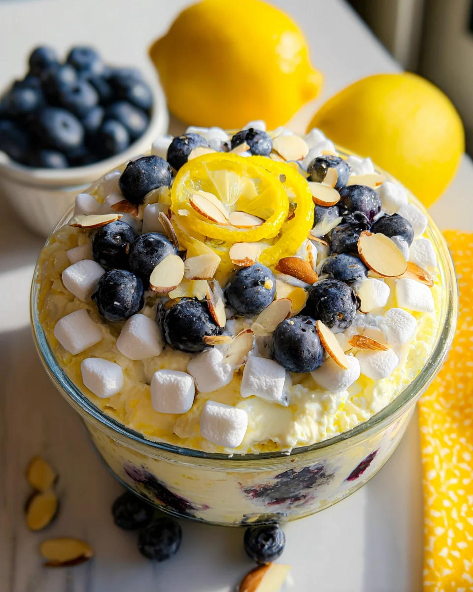 Lemon Blueberry Fluff Lemon