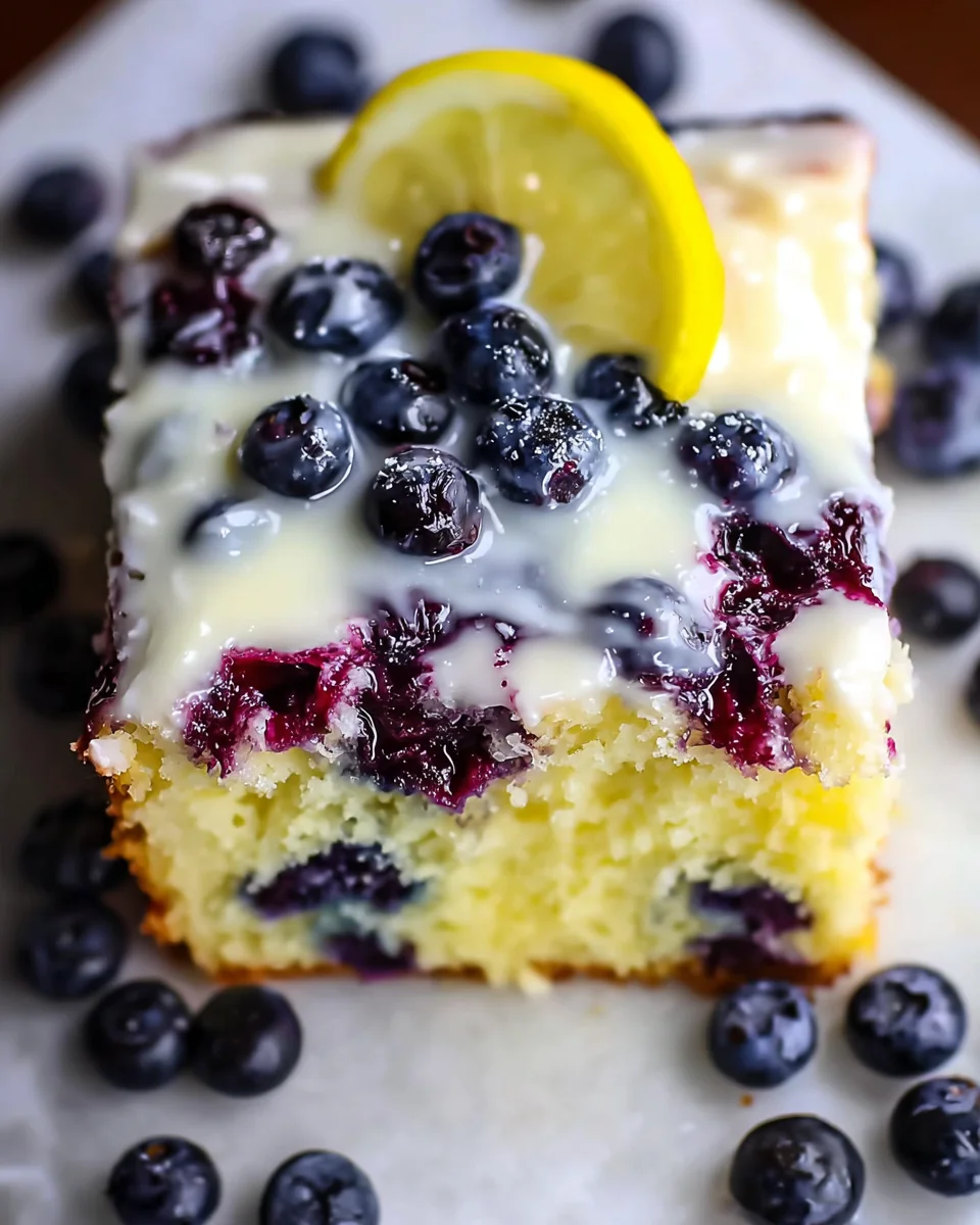Lemon Blueberry Sheet Cake Lemon