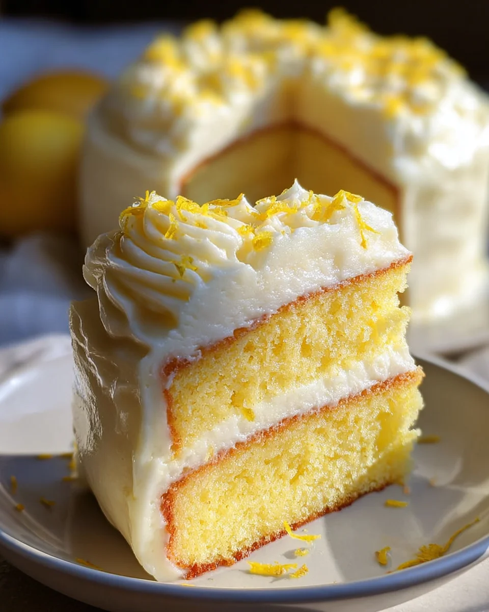 Lemon Velvet Cake with Lemon Cream Cheese Frosting Lemon