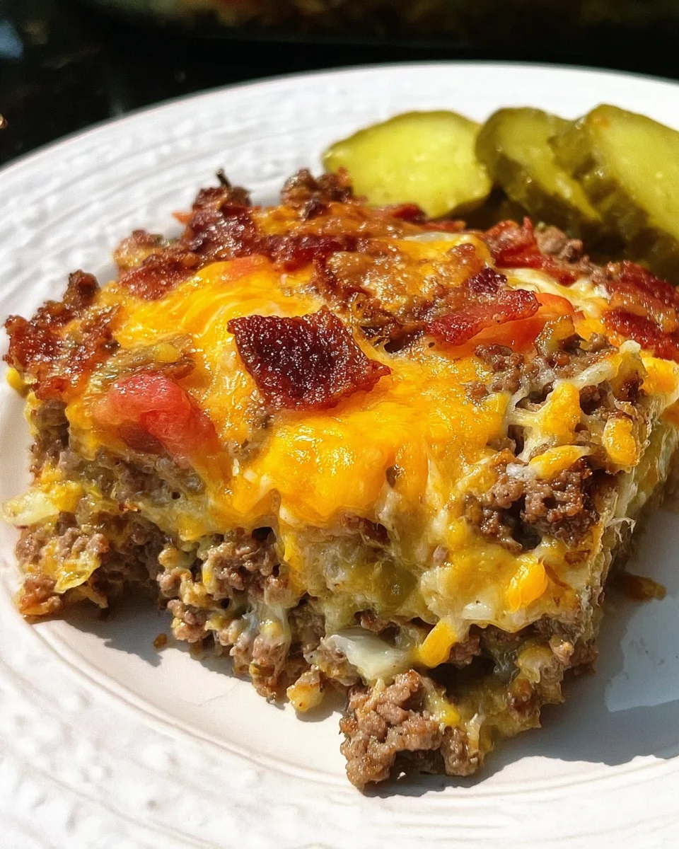 Low-Carb Bacon Cheeseburger Casserole Low-Carb