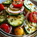 Marinated Cucumbers, Onions, and Tomatoes