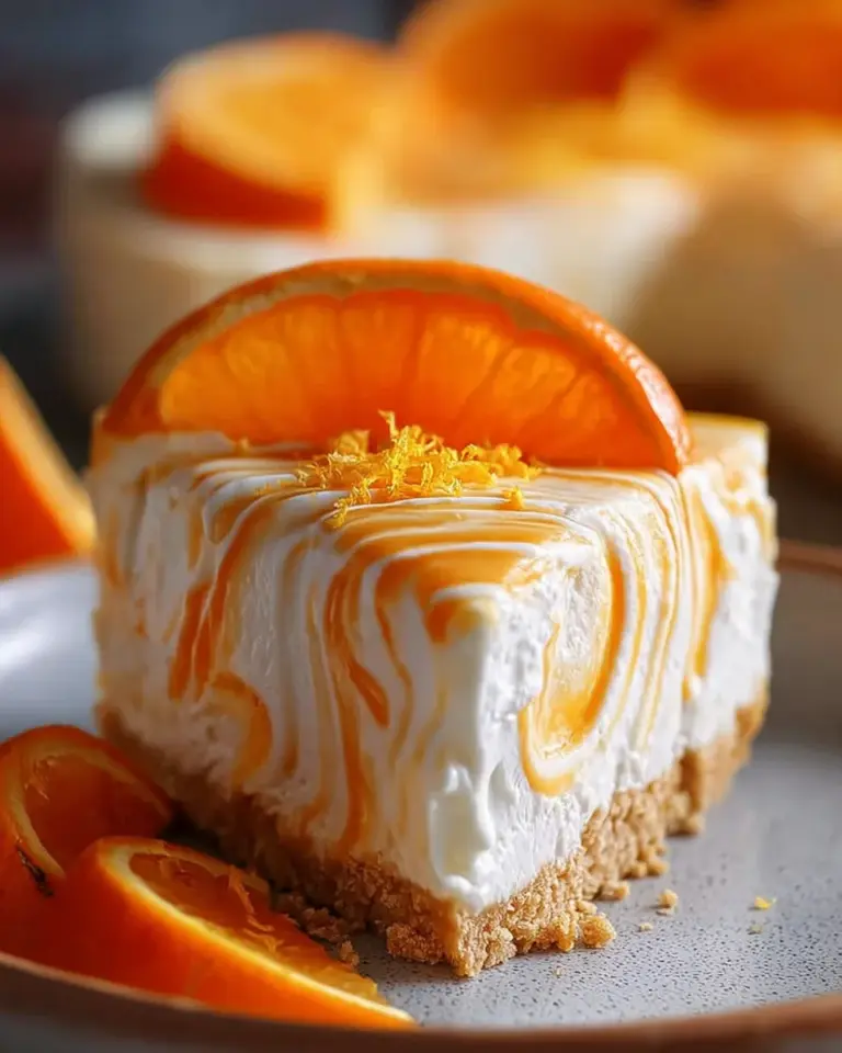 No-Bake Orange Creamsicle Cheesecake