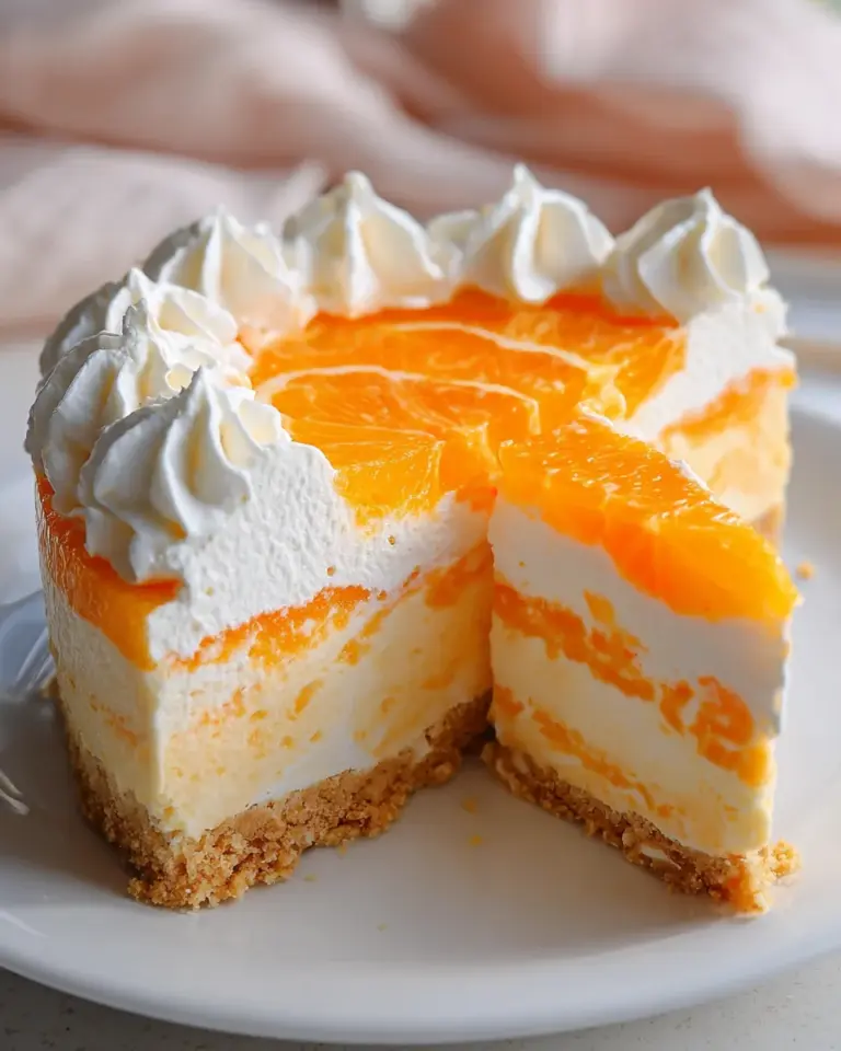 No-Bake Orange Creamsicle Cheesecake