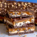 No Bake Crispy Snickers Bars No Bake Crispy Snickers Bars