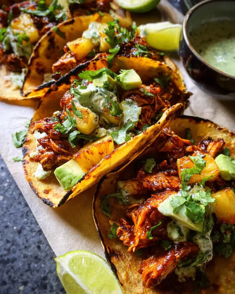 One Pan Chicken & Pineapple Tacos