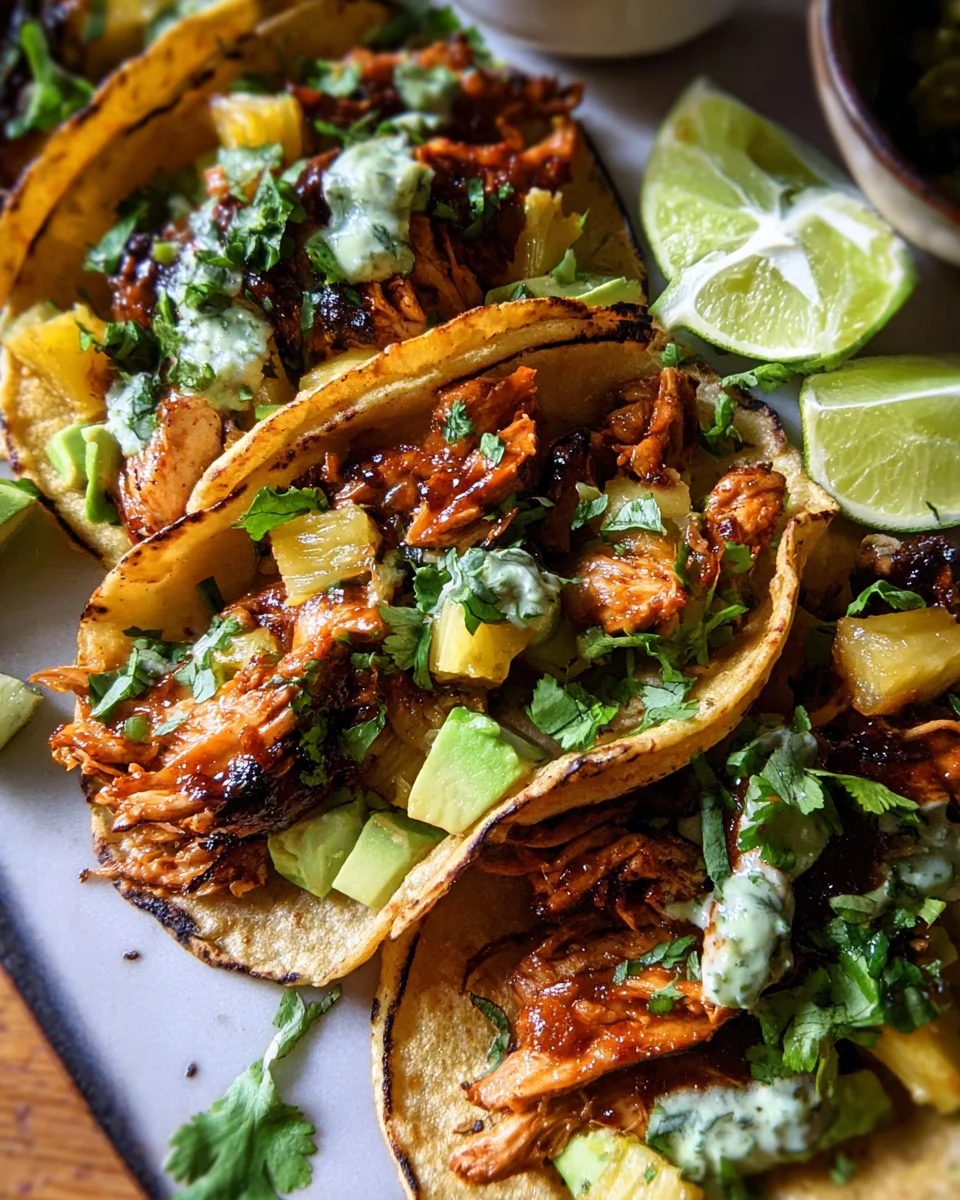 One Pan Chicken & Pineapple Tacos One