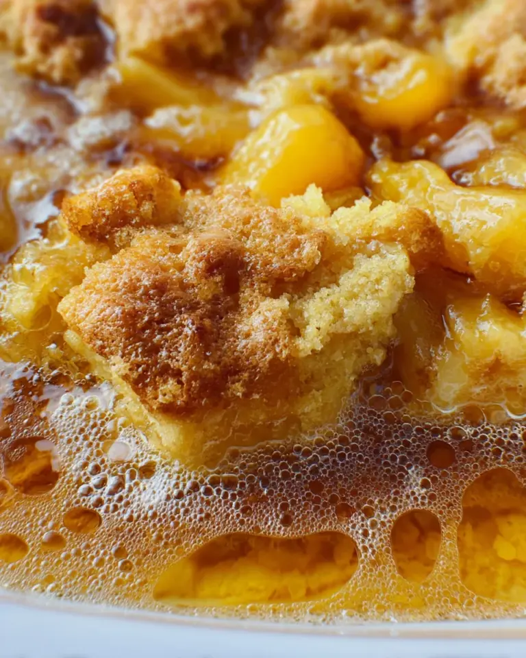 Peach Cobbler with Cake Mix
