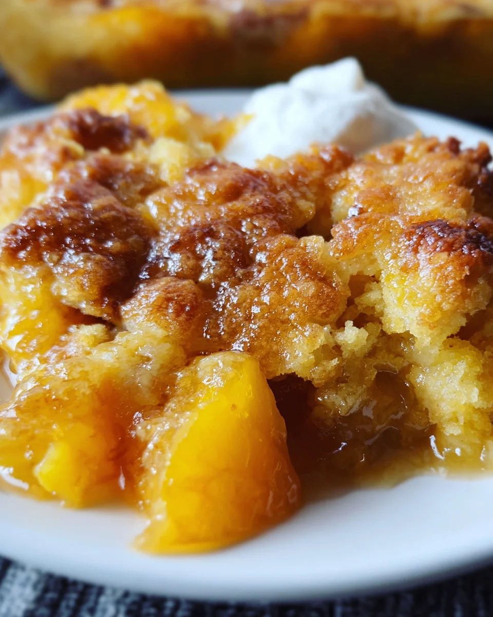 Peach Cobbler with Cake Mix Peach