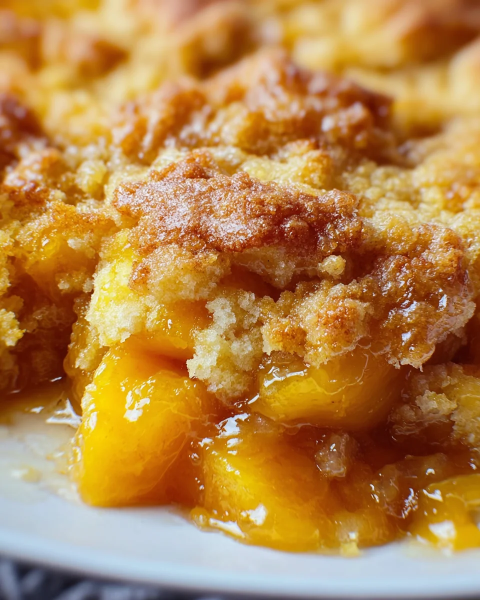 Peach Cobbler with Cake Mix Peach