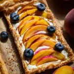 Peaches and Cream Puff Pastry Tart Peaches and Cream Puff Pastry Tart