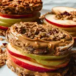 Peanut Butter Apple Sandwiches with Granola Peanut Butter Apple Sandwiches with Granola