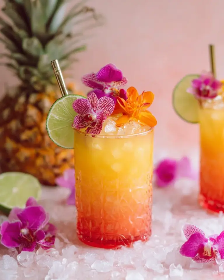 Pineapple Mango Rum Punch Recipe That is Almost too Pretty to Drink