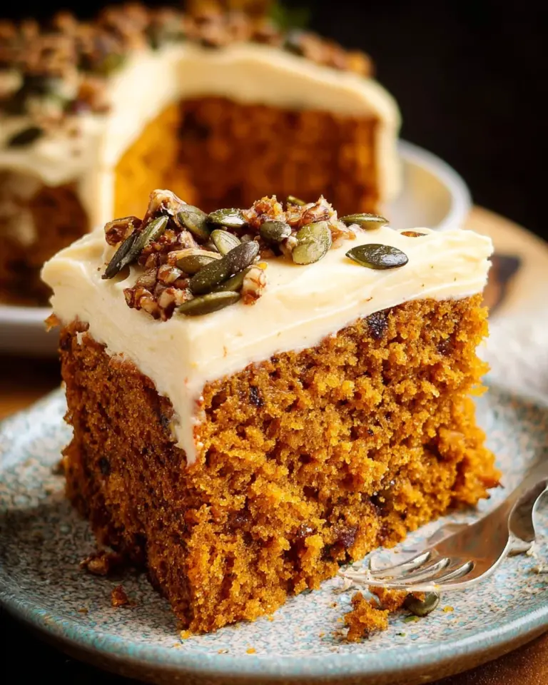 Pumpkin Spice Cake with Brown Sugar Cream Cheese Frosting