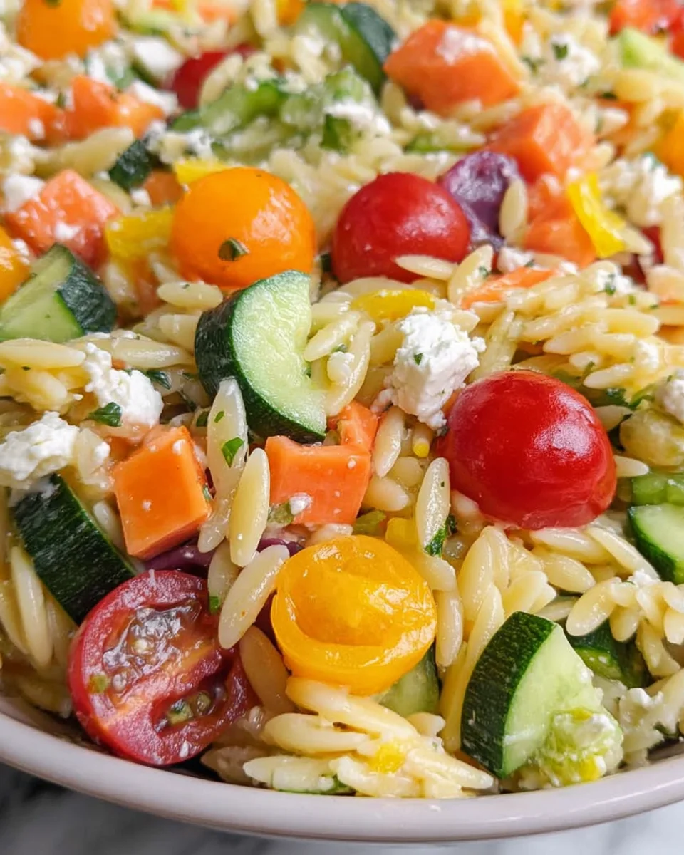 Rainbow Orzo Salad Rainbow