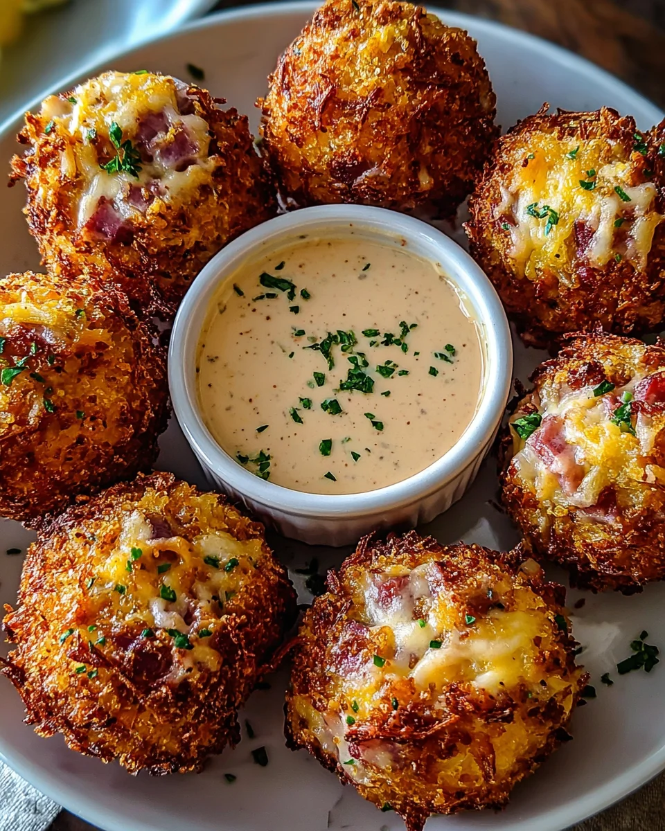 Reuben Balls with Spicy Thousand Island Dipping Sauce Reuben