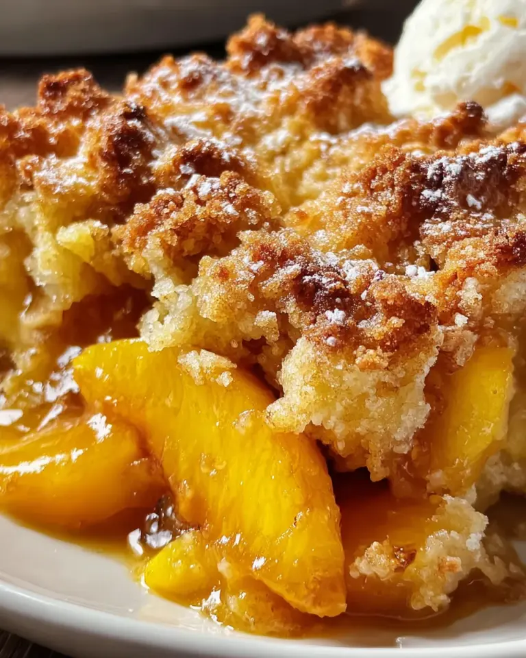 Ridiculously Easy Peach Cobbler