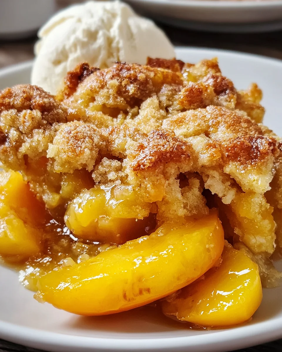 Ridiculously Easy Peach Cobbler Ridiculously