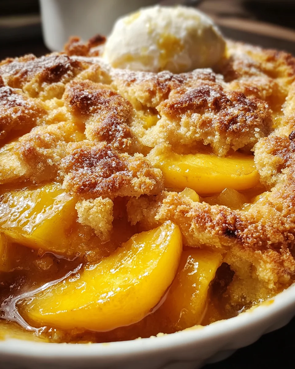 Ridiculously Easy Peach Cobbler Ridiculously