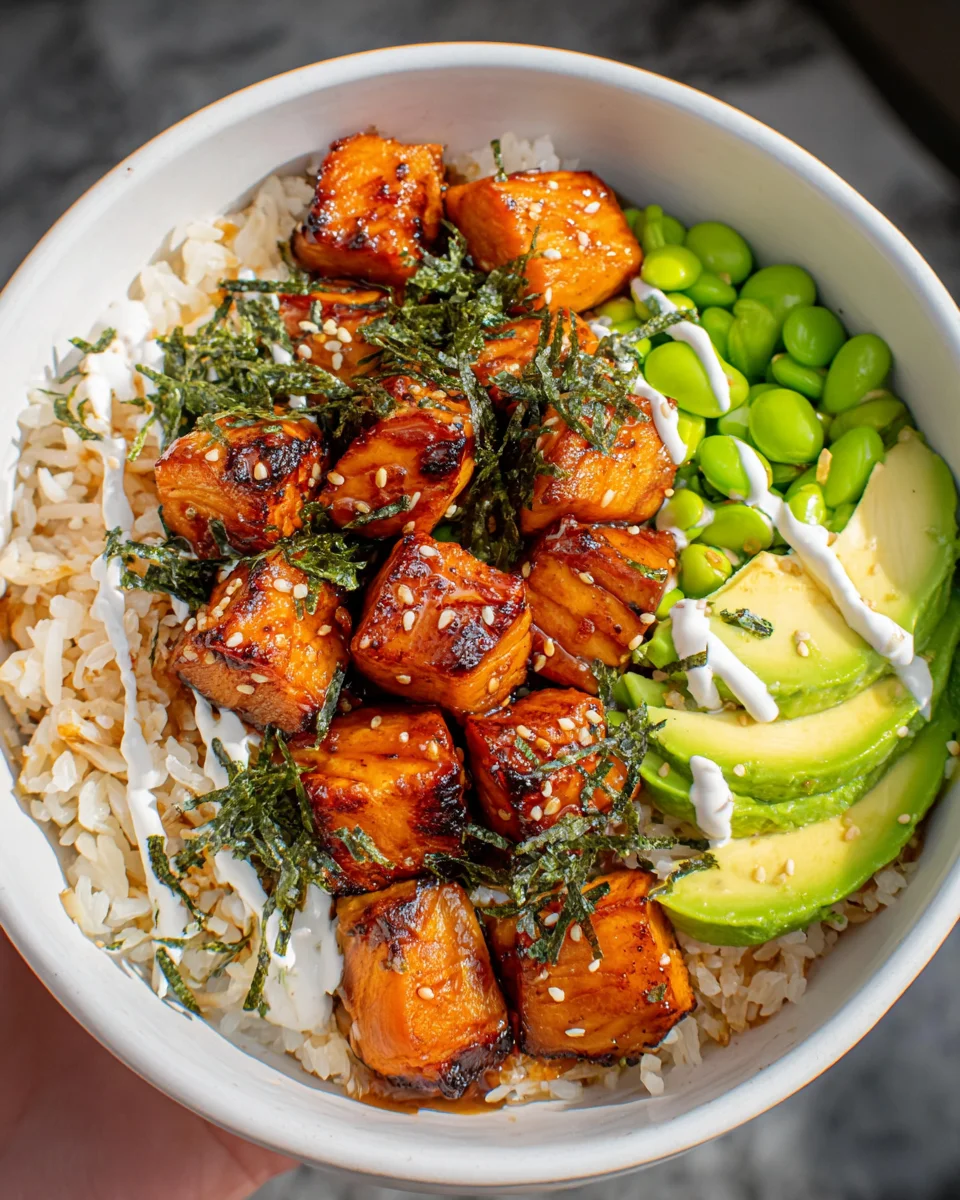 Salmon Teriyaki Bowl Salmon