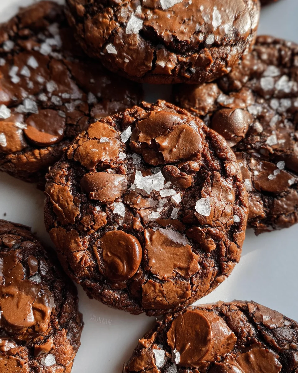 Salted Brownie Cookies Salted