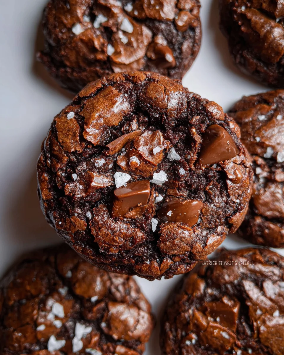 Salted Brownie Cookies Salted