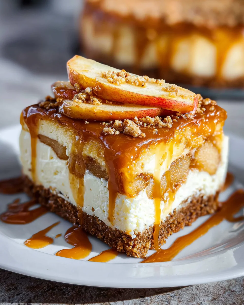 Salted Caramel Apple Pie Cheesecake Salted