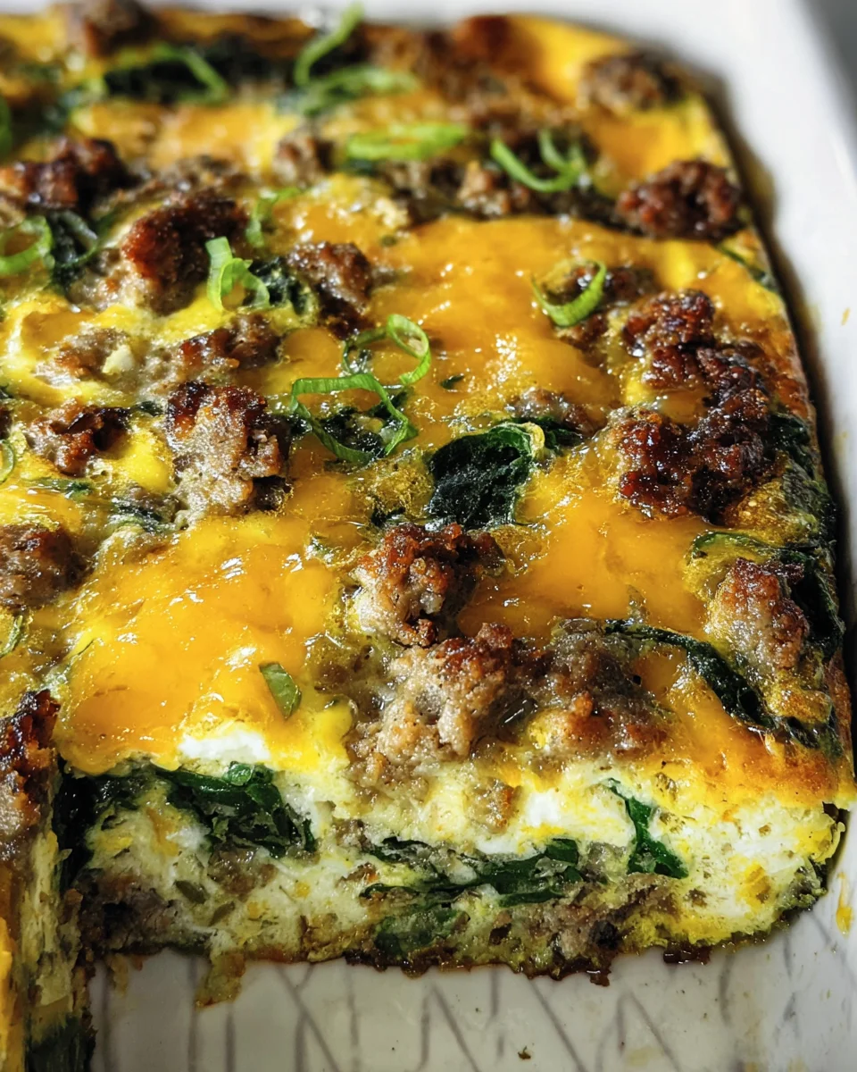 Sausage & Egg Keto Breakfast Casserole Sausage