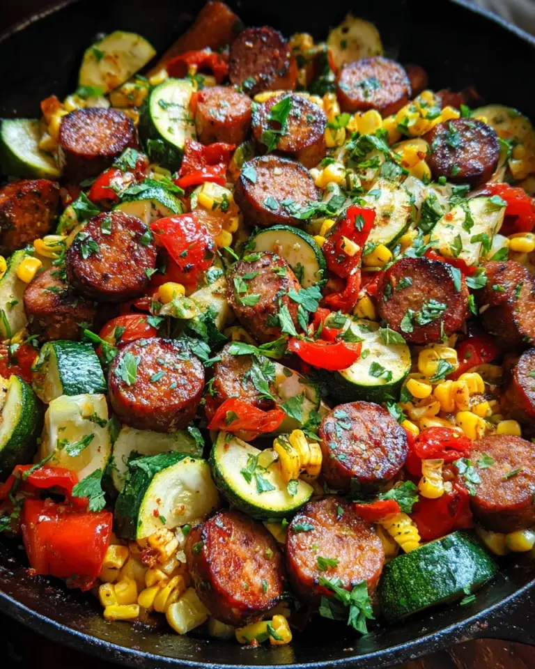 Sausage and Veggies Skillet - 30 Minute, One-Pan Meal