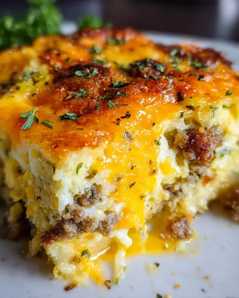 Savory Breakfast Sausage and Cheese Casserole Recipe