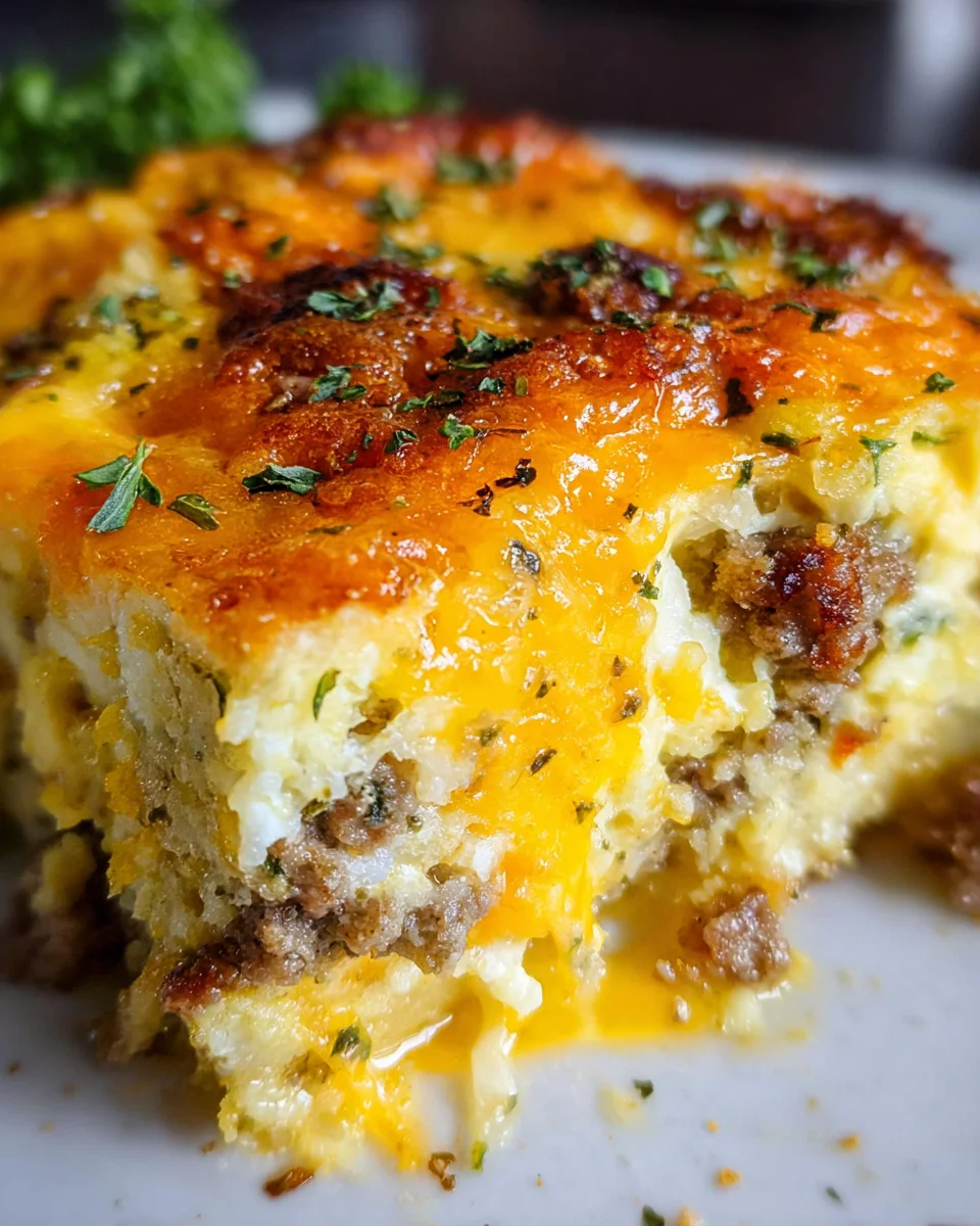 Savory Breakfast Sausage and Cheese Casserole Recipe Savory Breakfast Sausage and Cheese Casserole Recipe