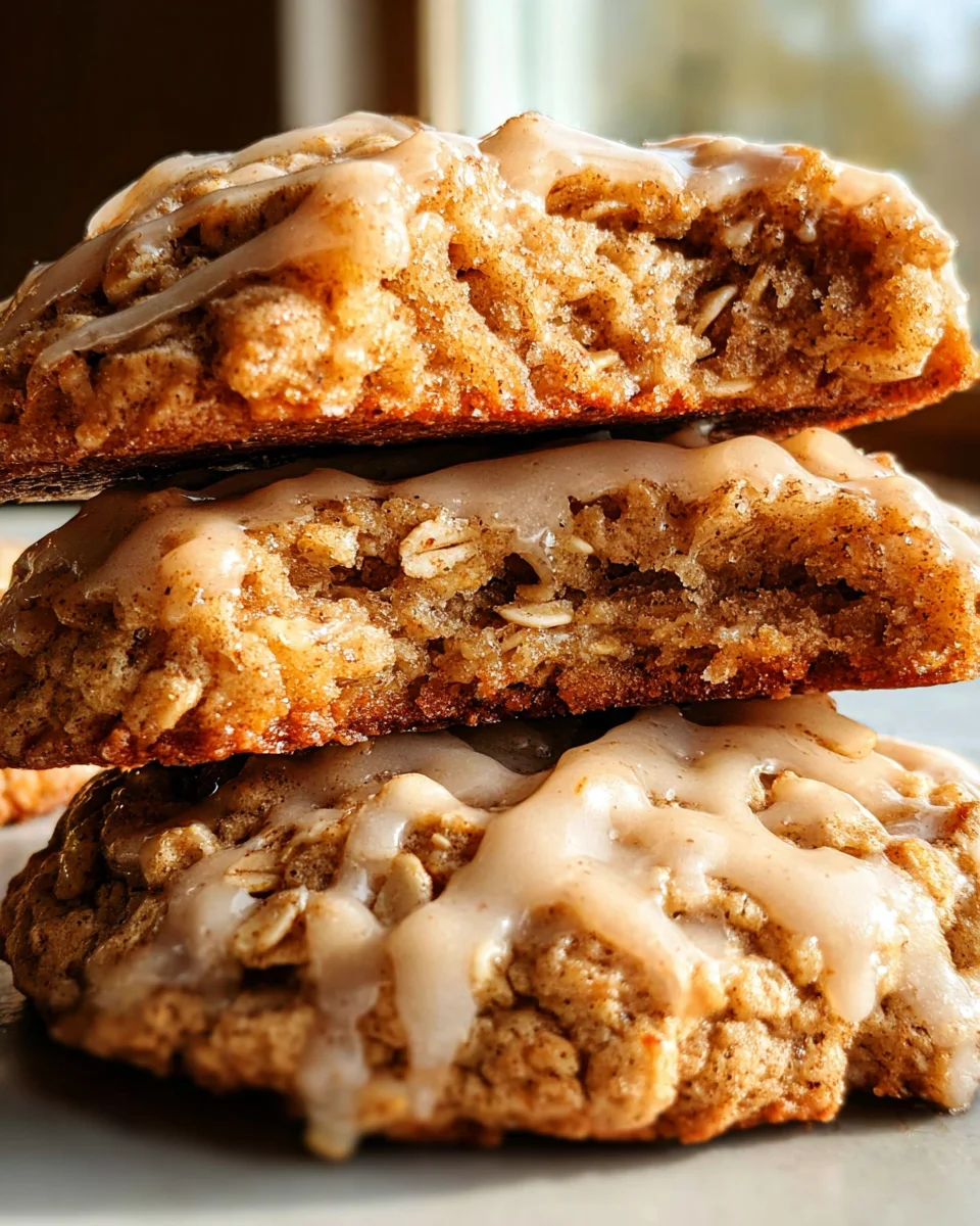 Seriously Thick & Chewy Chai Oatmeal Cookies with Maple Glaze Seriously Thick & Chewy Chai Oatmeal Cookies with Maple Glaze