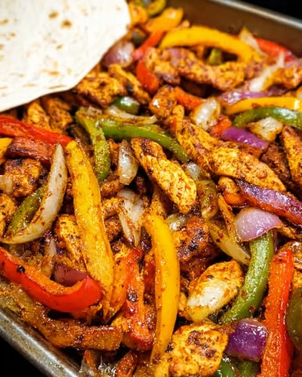 Sheet Pan Chicken Fajitas Sheet